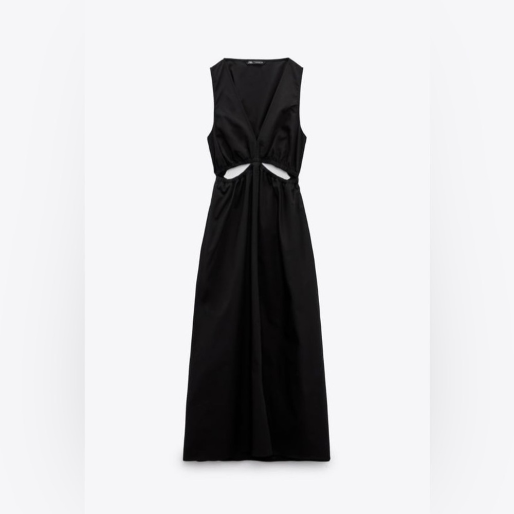 ZARA Cut Out Black Dress Small